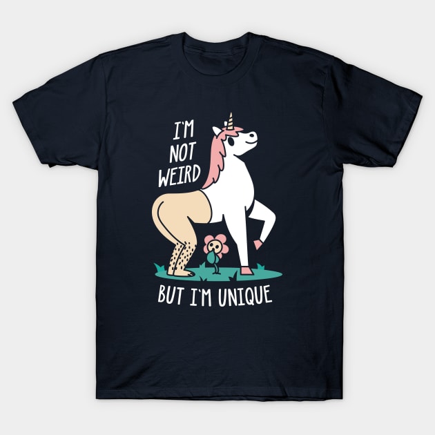 Half Human Half Unicorn (Dark Version) T-Shirt by rarpoint